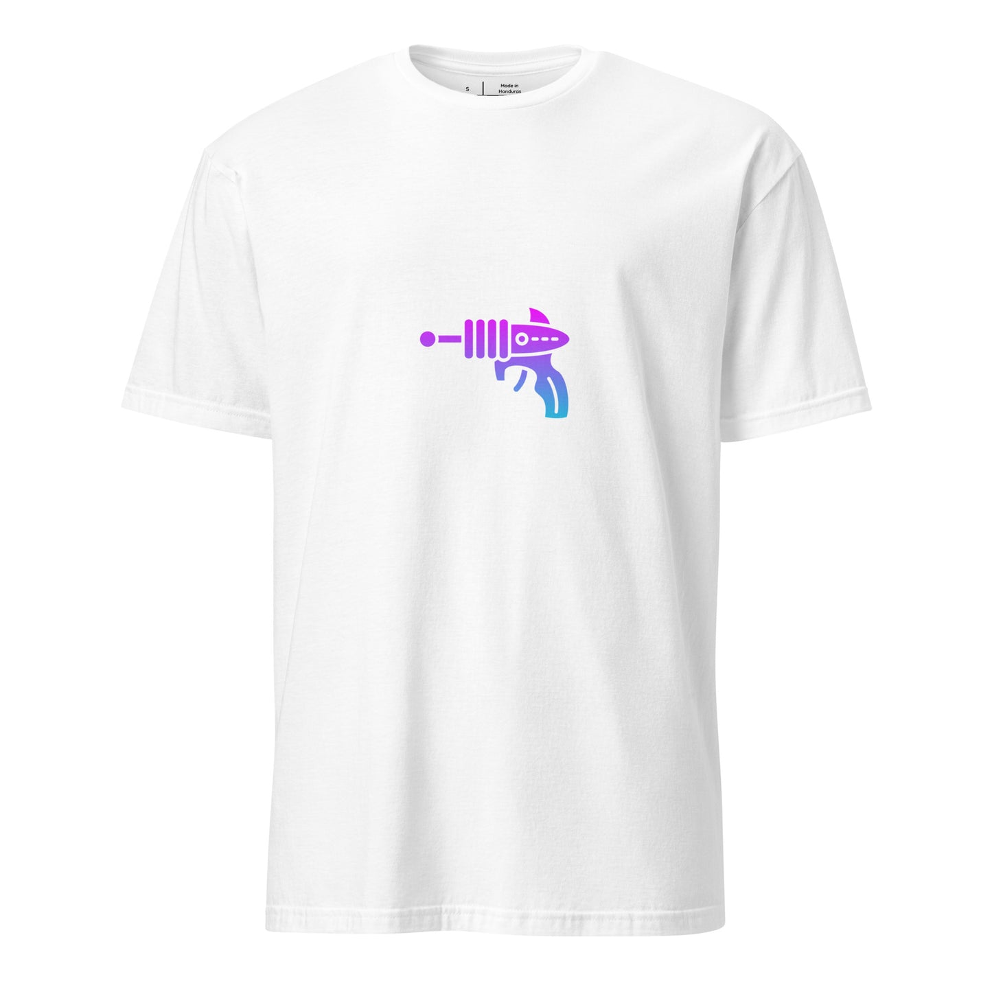 Ray Gun - Retro Sci-Fi Style - Short-Sleeve - Unisex T-Shirt - Graphic Tee - White - Front