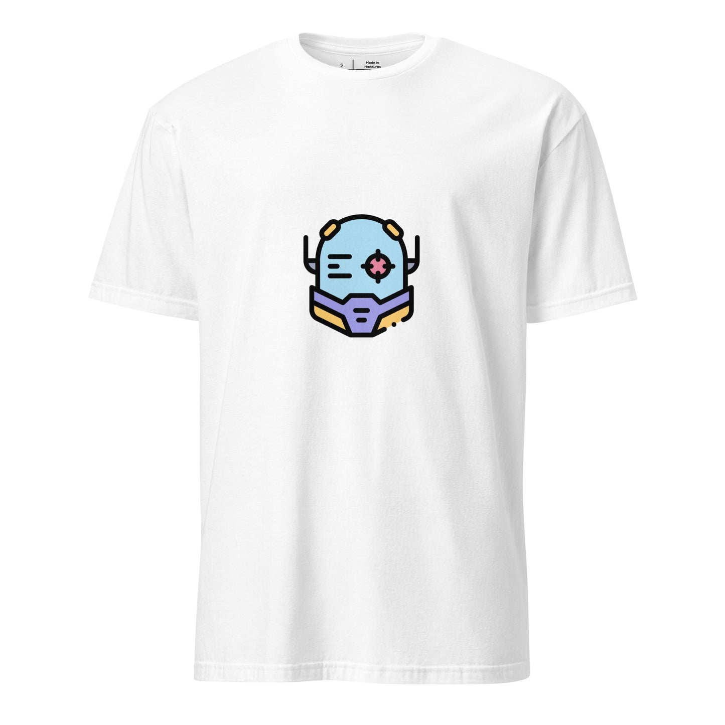 Cyber Helmet - Target Acquired - Short-Sleeve Unisex T-Shirt - Graphic Tee - White - Front