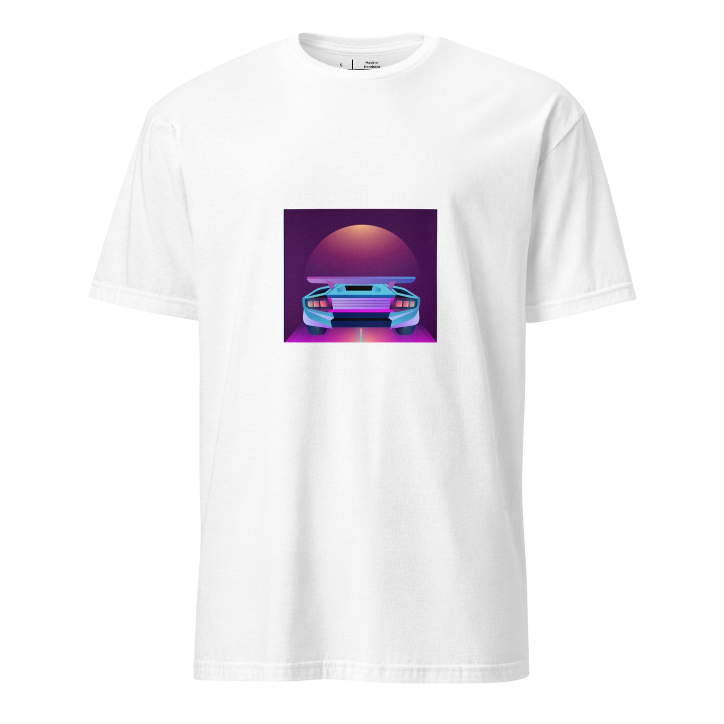 Retro Sunset - Drive The Dream - Short-Sleeve Unisex T-Shirt - Graphic Tee - White - Front