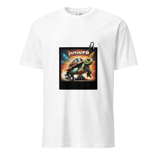 Turtle Power - Speed Meets Style - Short-Sleeve Unisex T-Shirt - Graphic Tee - White - Front
