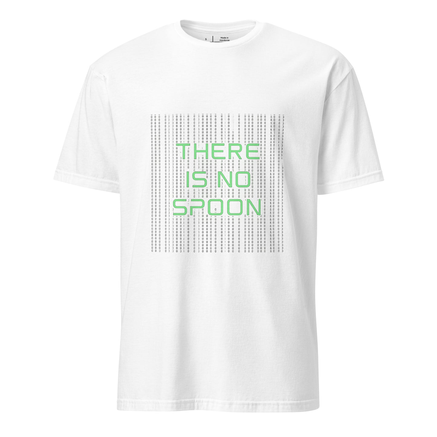 There Is No Spoon - Sci-Fi Nostalgia - Short-Sleeve Unisex T-Shirt - Graphic Tee - White - Front