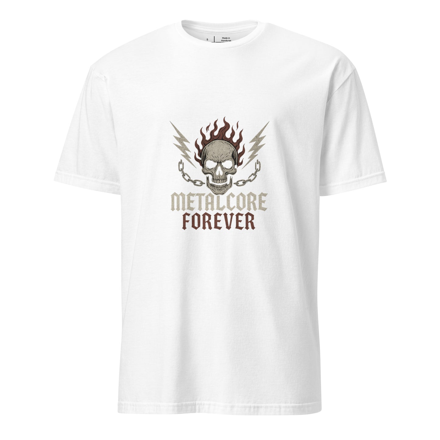 Metal Core Forever – Heavy Metal - Short-Sleeve Unisex T-Shirt - Graphic Tee - White - Front