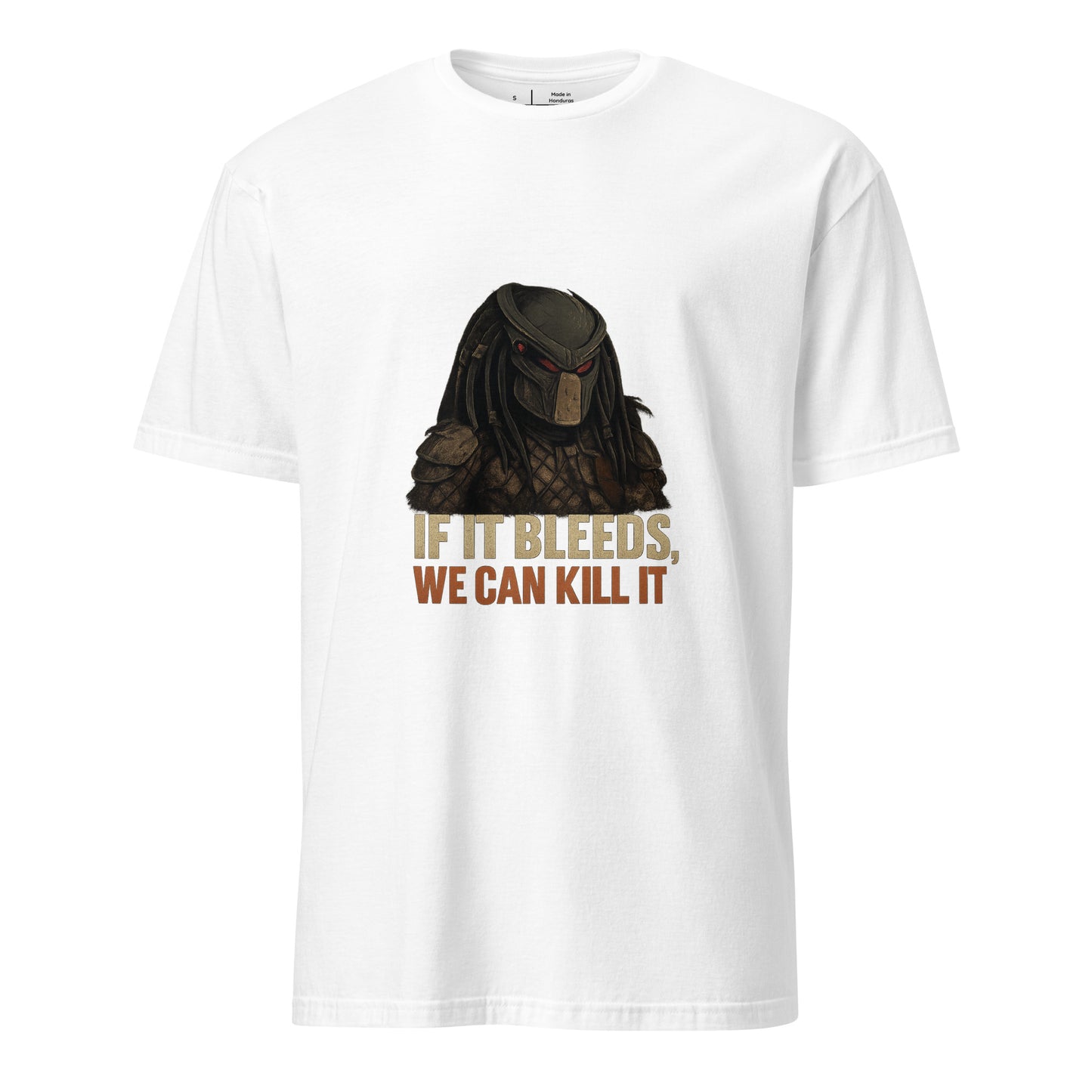 If It Bleeds, We Can Kill It – Predator-Inspired - Short-Sleeve Unisex T-Shirt - Graphic Tee - White - Front