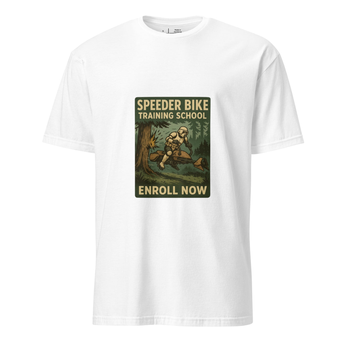 Speeder Training School – Ride Like A Pro - Short-Sleeve Unisex T-Shirt - Graphic Tee - White - Front