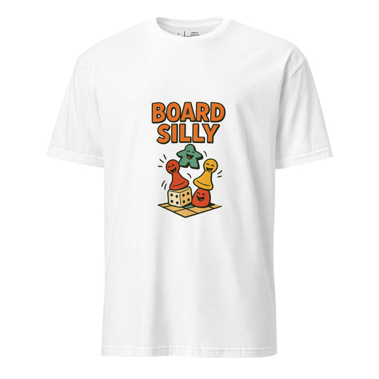 Board Silly – Ultimate Board Game - Short-Sleeve Unisex T-Shirt - Graphic Tee - White - Front