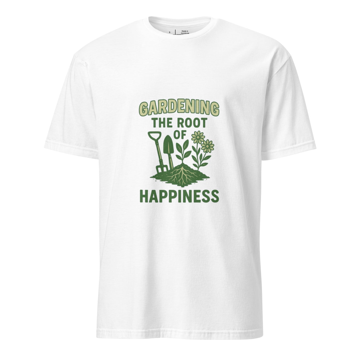 Root Of Happiness - Nature Lover’s - Short-Sleeve Unisex T-Shirt - Graphic Tee - White - Front