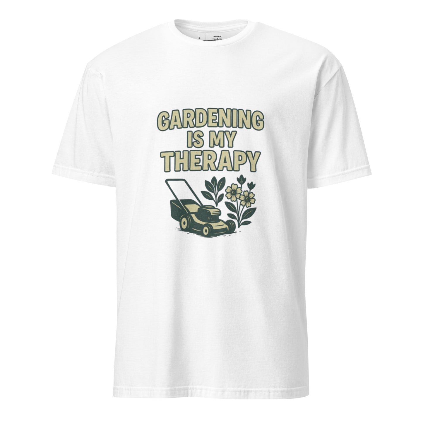Gardening Is My Therapy - Relax & Replant - Short-Sleeve Unisex T-Shirt - Graphic Tee - White - Front