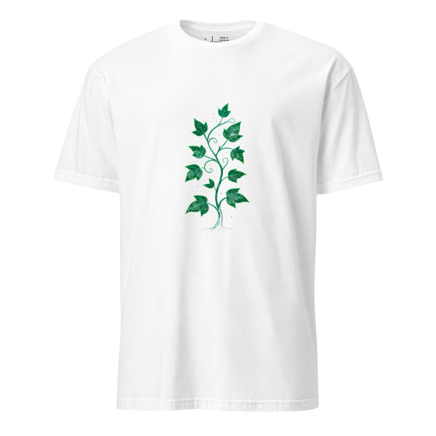 Techno Ivy Vines – Nature Rewired - Short-Sleeve Unisex T-Shirt - Graphic Tee - White - Front
