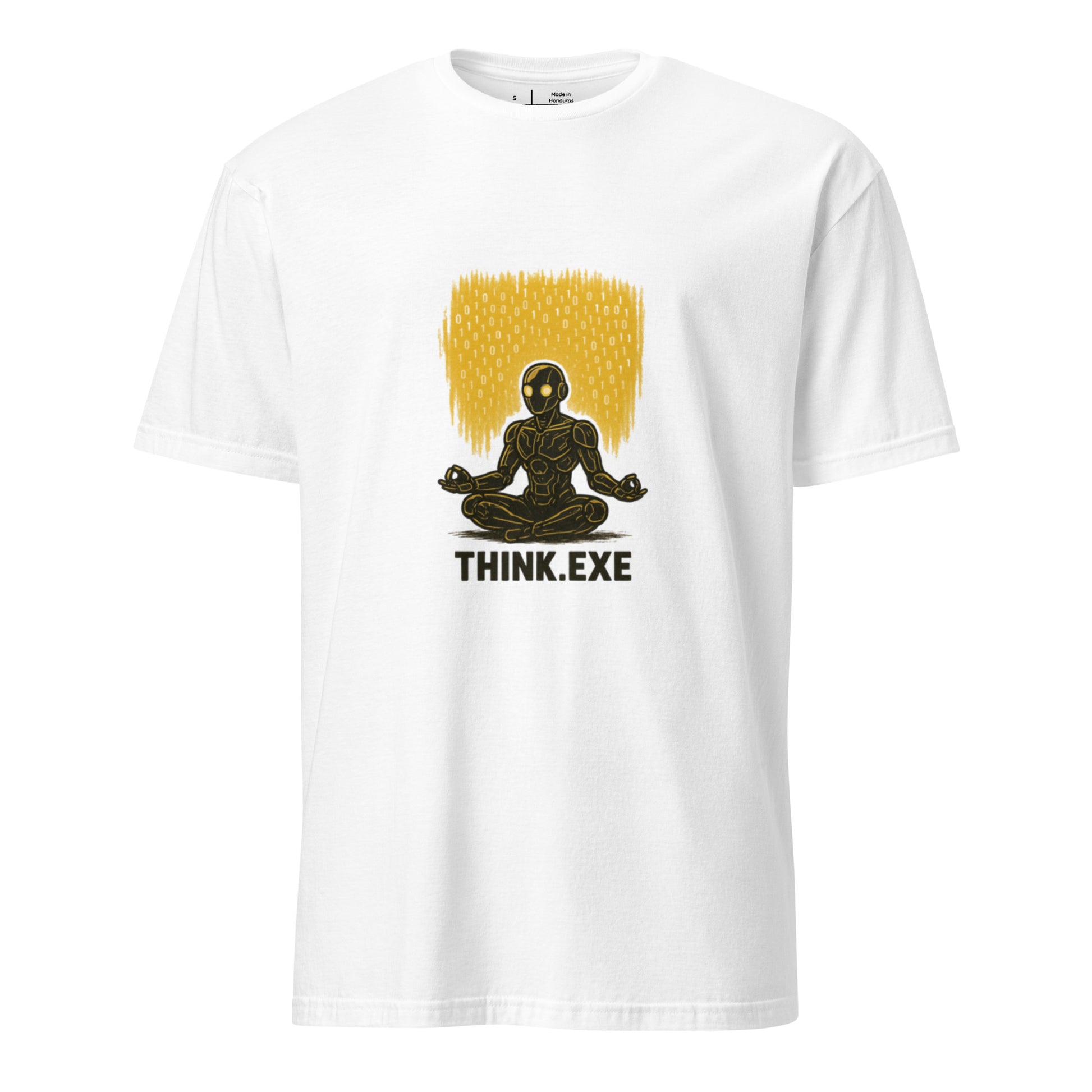 Think.exe – Cyber Meditation - Short-Sleeve Unisex T-Shirt - Graphic Tee - White - Front