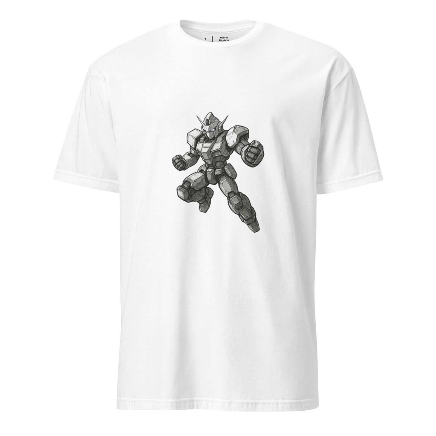 Rocket Strike Unit-01 - Mecha Warrior - Short-Sleeve Unisex T-Shirt - Graphic Tee - White - Front