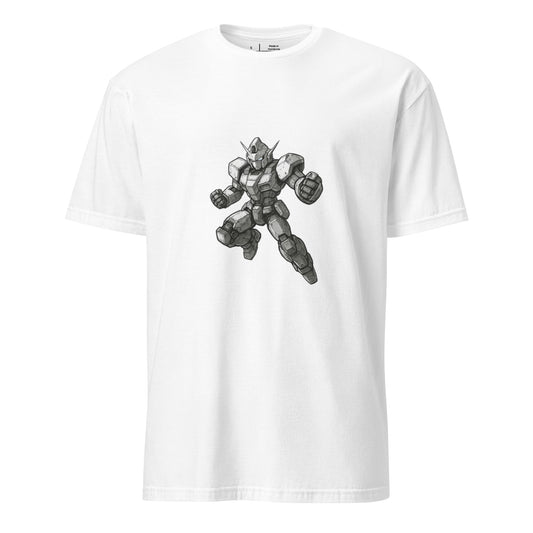 Rocket Strike Unit-01 - Mecha Warrior - Short-Sleeve Unisex T-Shirt - Graphic Tee - White - Front