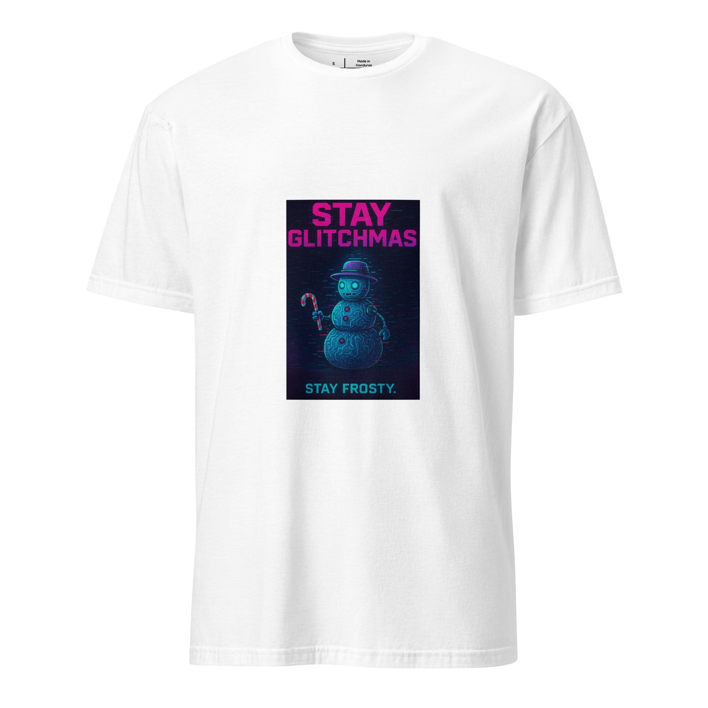 Frostbyte - Stay Glitchmas - Short-Sleeve Unisex T-Shirt - Graphic Tee - White - Front
