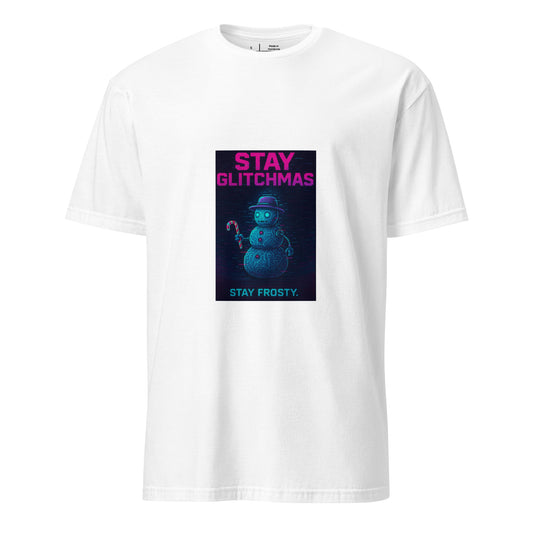Frostbyte - Stay Glitchmas - Short-Sleeve Unisex T-Shirt - Graphic Tee - White - Front