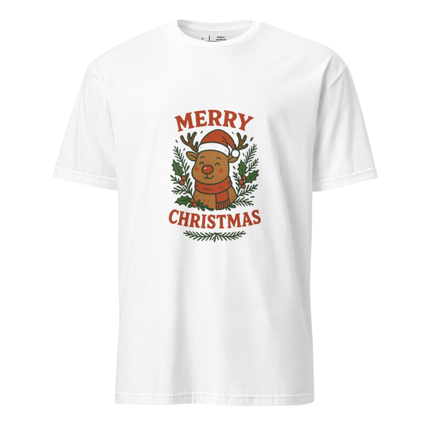 Merry Christmas – Rudolph Edition - Short-Sleeve Unisex T-Shirt - Graphic Tee - White - Front