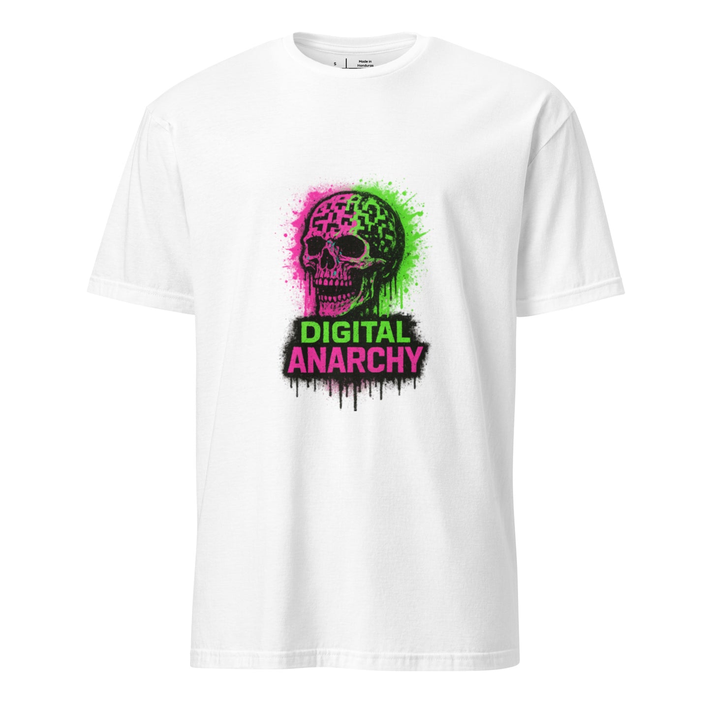 Digital Anarchy - Visual Rebellion - Short-Sleeve Unisex T-Shirt - Graphic Tee - White - Front
