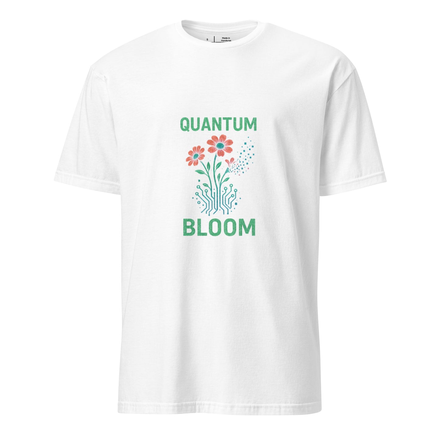 Quantum Bloom - Cyber Growth - Short-Sleeve Unisex T-Shirt - Graphic Tee - White - Front