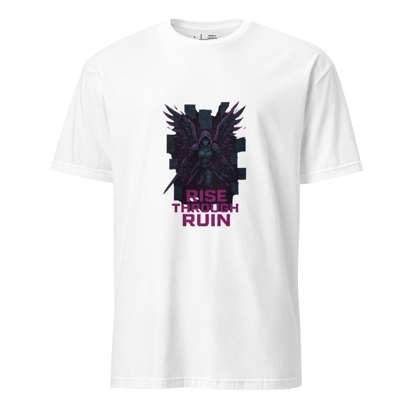 Glitchborne Valkyrie - Strength Through Chaos - Short-Sleeve Unisex T-Shirt - Graphic Tee - White - Front