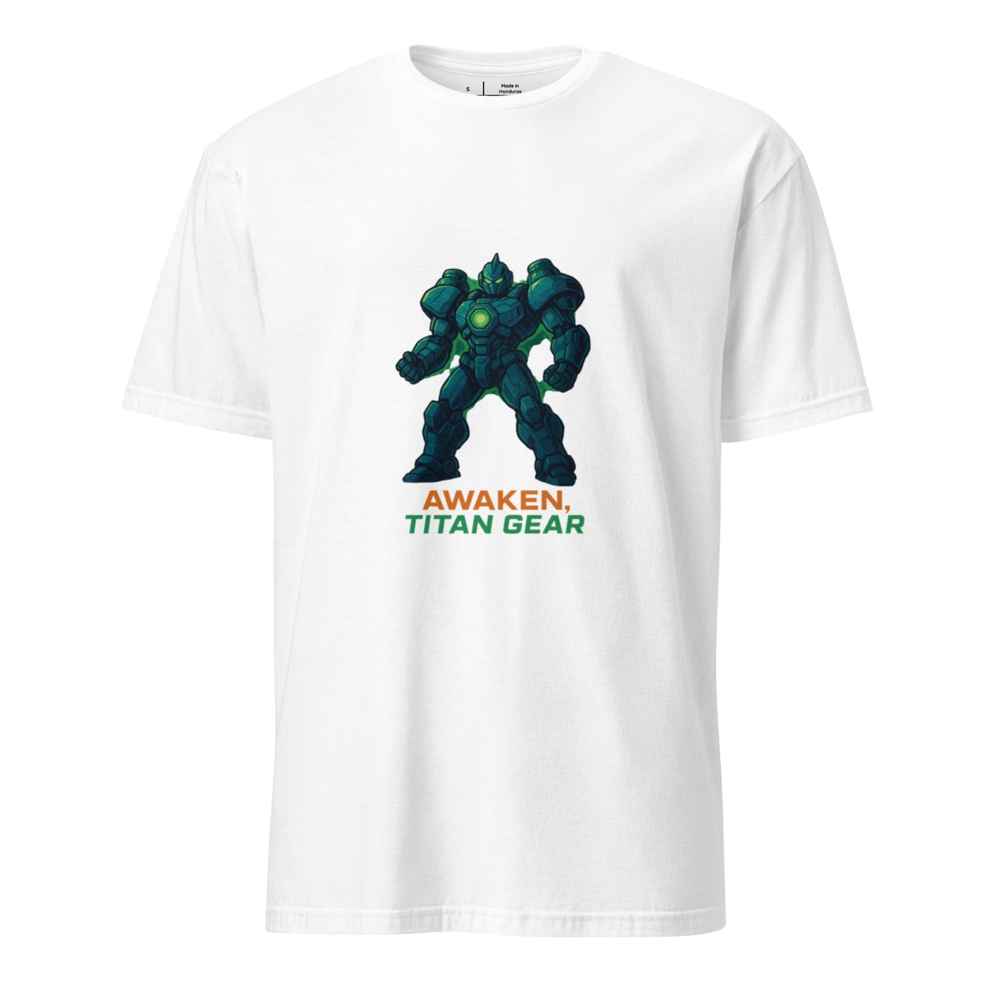 Neo Titan Gear - Bio-Mech Evolution - Short-Sleeve Unisex T-Shirt - Graphic Tee - White - Front