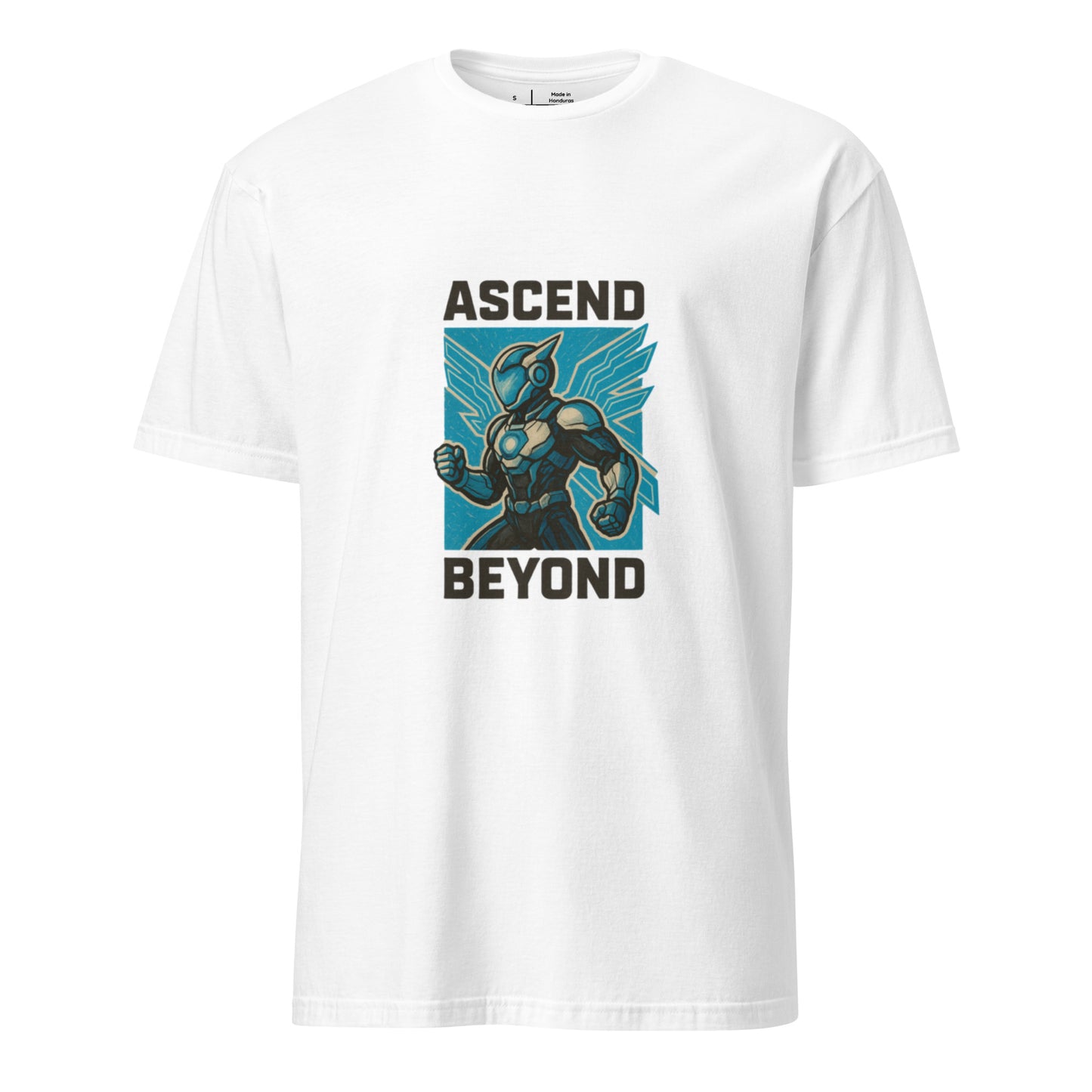 Mechaverse Crusader – Hard-Light Wing Pilot - Short-Sleeve Unisex T-Shirt - Graphic Tee - White - Front