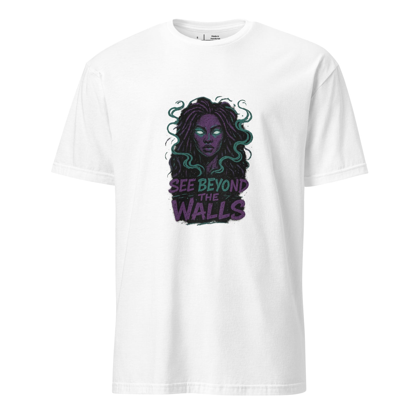 Alleyway Oracle – See Beyond the Walls - Short-Sleeve Unisex T-Shirt - Graphic Tee - White - Front