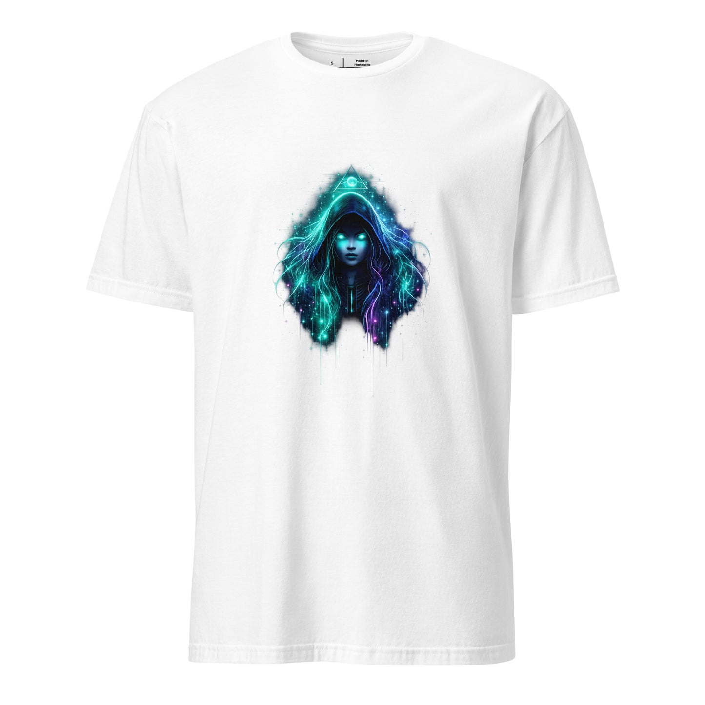 Cyber Oracle – Tech Spiritual - Short-Sleeve Unisex T-Shirt - Graphic Tee - White - Front