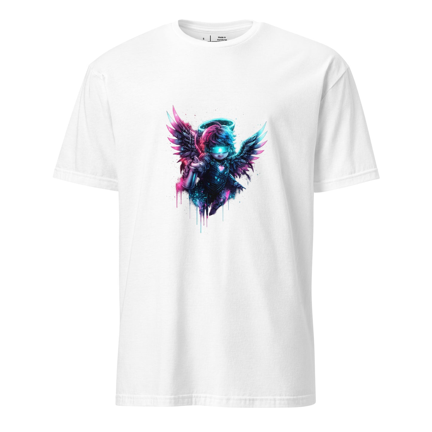 Cyber Cherub Disorder – Playful Graffiti - Short-Sleeve Unisex T-Shirt - Graphic Tee - White - Front