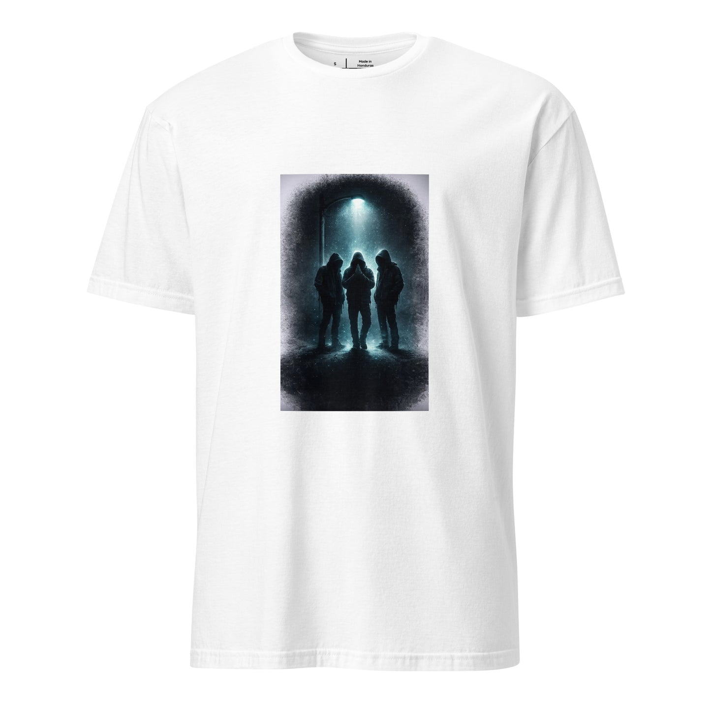 After Midnight Society – Minimal Noir - Short-Sleeve Unisex T-Shirt - Graphic Tee - White - Front