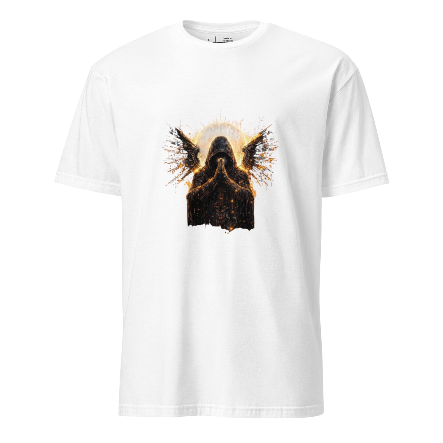 Cover Up Seraph: Firewall Broken – Cyber Angel - Short-Sleeve Unisex T-Shirt - Graphic Tee - White - Front