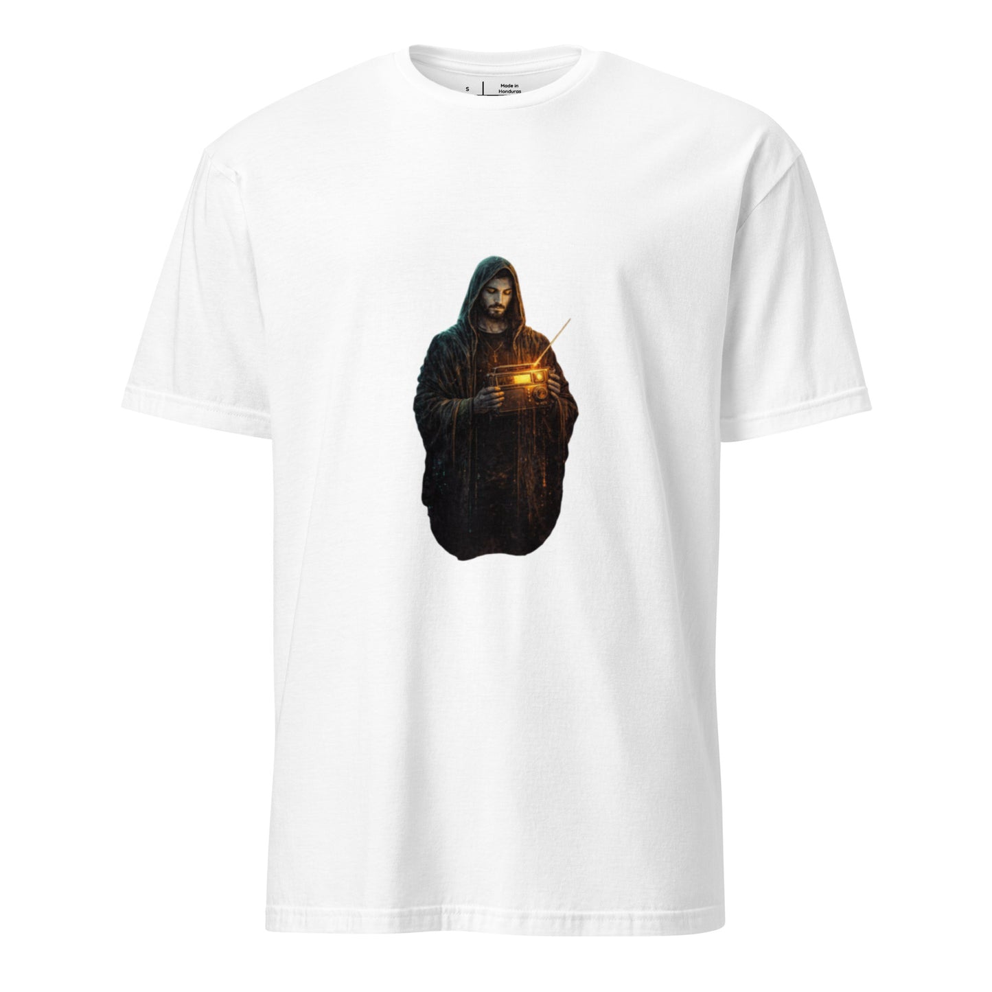 Cover Up Street Saint: Broadcast Faith - Short-Sleeve Unisex T-Shirt - Graphic Tee - White - Front