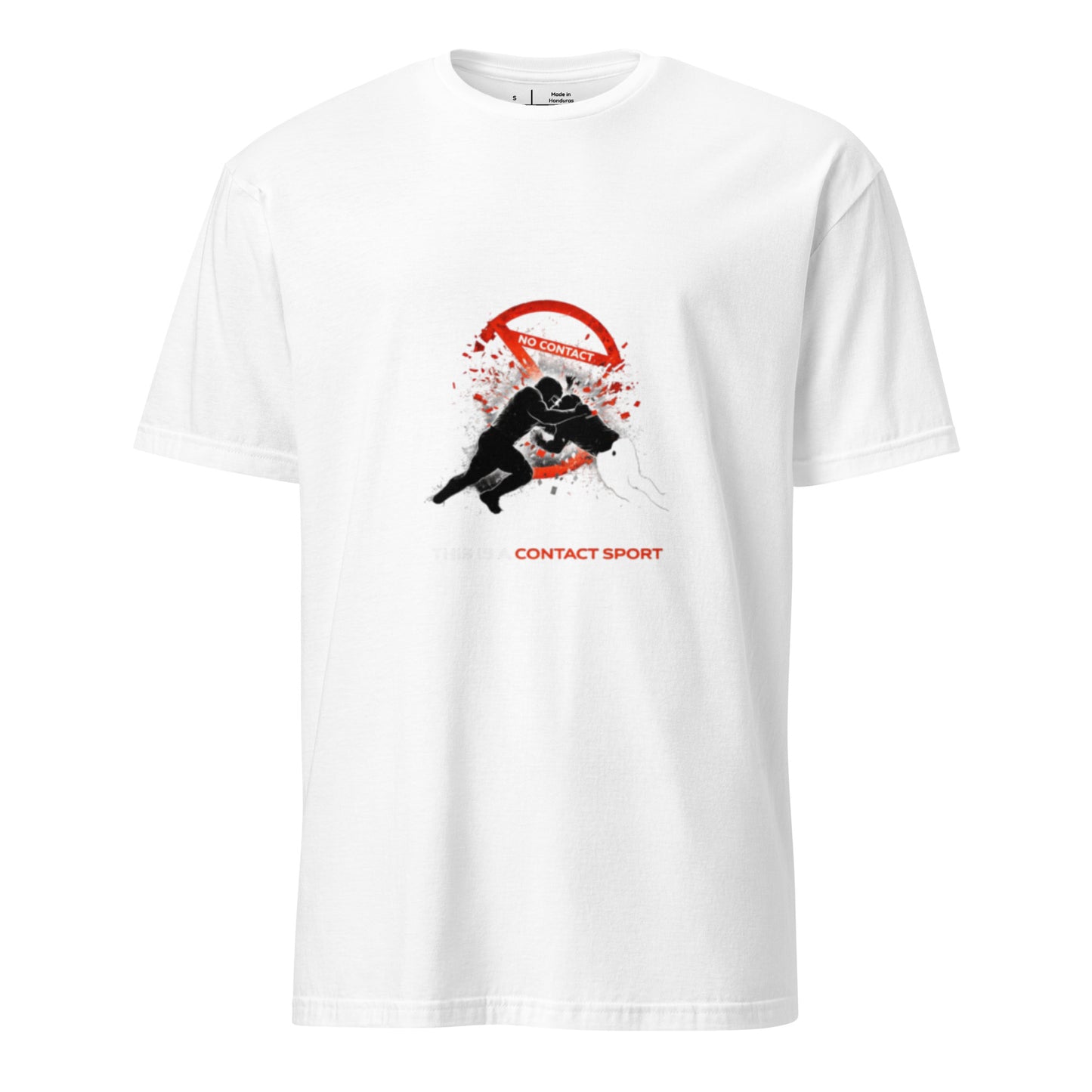 This Is A Contact Sport – Bold Sports - Short-Sleeve Unisex T-Shirt - Graphic Tee - White - Front