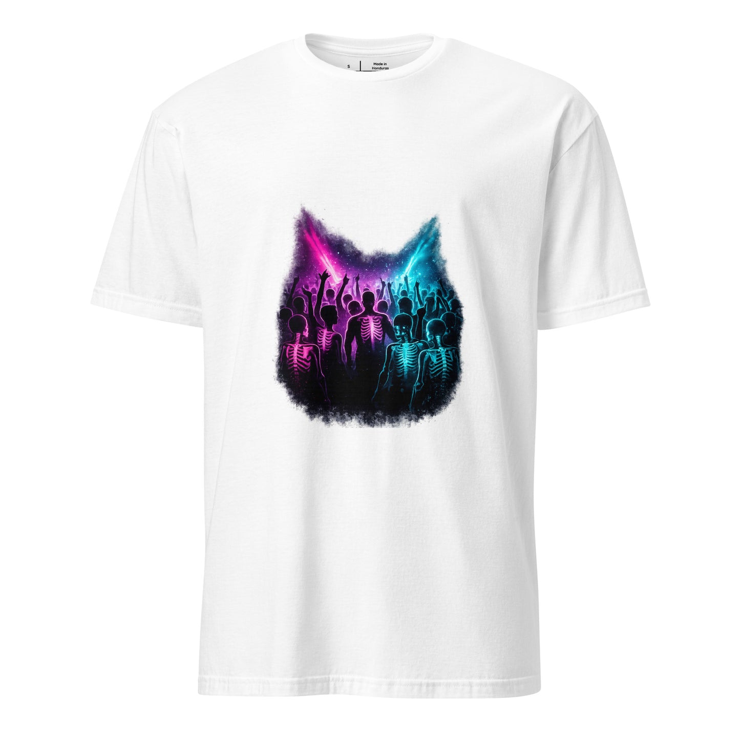 Neon After Midnight – Club Culture - Short-Sleeve Unisex T-Shirt - Graphic Tee - White - Front