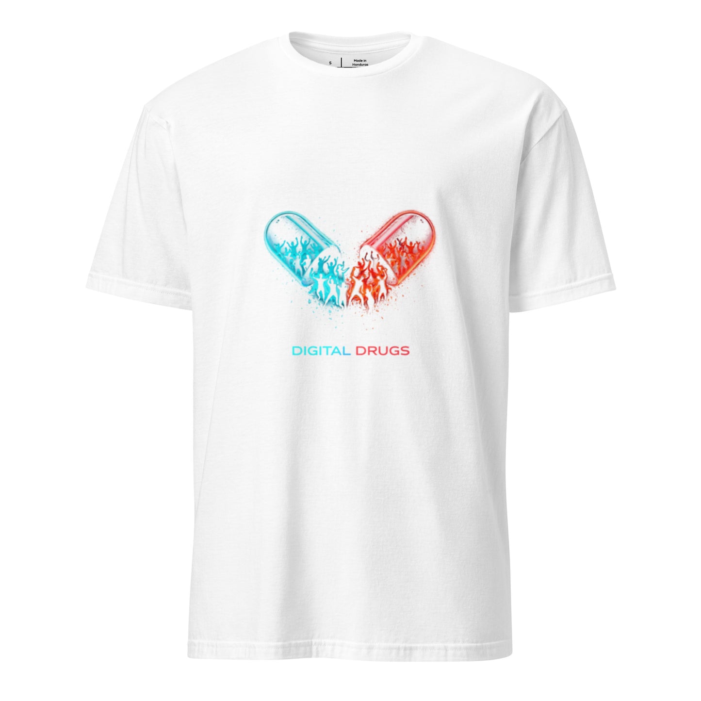 Digital Drugs – Rave Culture - Short-Sleeve Unisex T-Shirt - Graphic Tee - White - Front