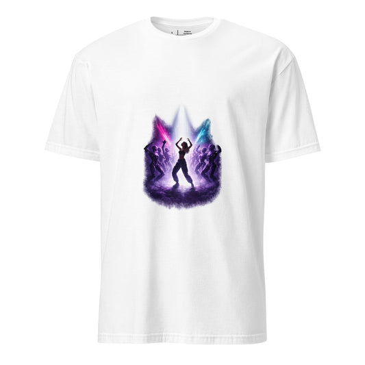 Last Human On The Dancefloor – Sci-Fi Rave - Short-Sleeve Unisex T-Shirt - Graphic Tee - White - Front