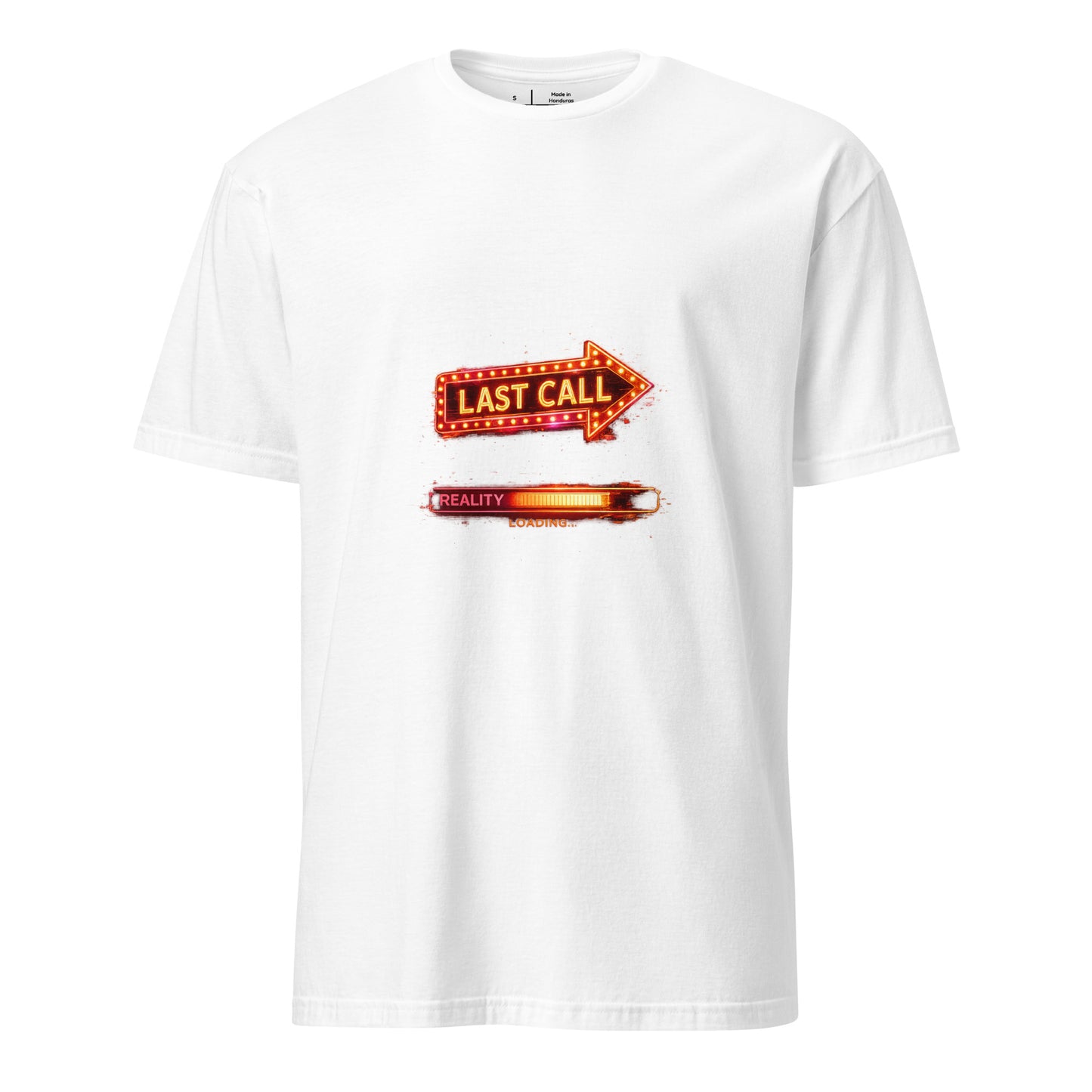Last Call For Reality – Cyber Nightlife - Short-Sleeve Unisex T-Shirt - Graphic tee - White - Front