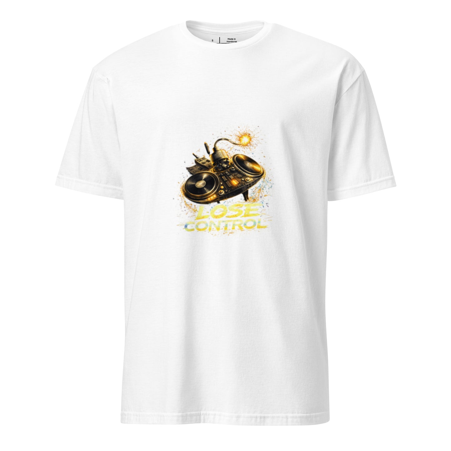 Lose Control – Neon DJ Festival - Short-Sleeve Unisex T-Shirt - Graphic Tee -
White - Front