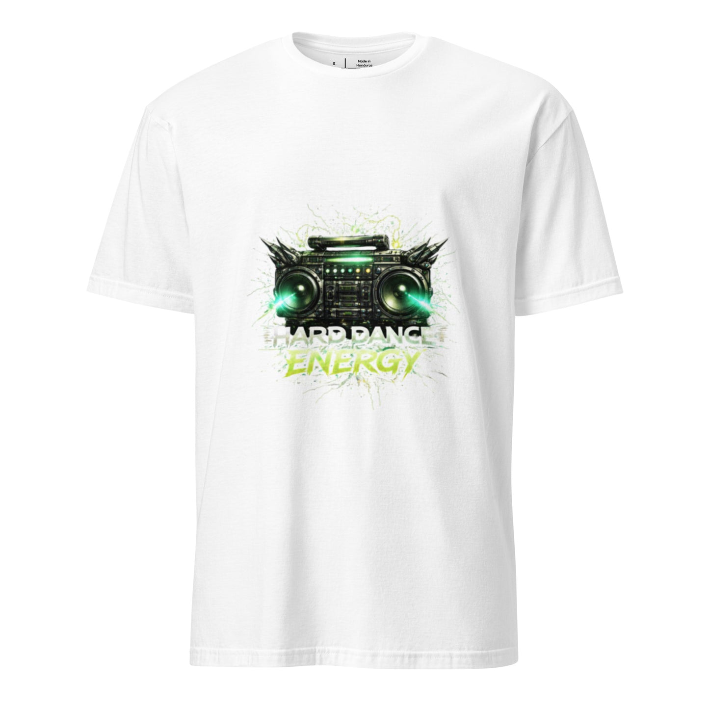 Hard Dance Energy – Festival Sound System - Short-Sleeve Unisex T-Shirt - Graphic Tee - White - Front