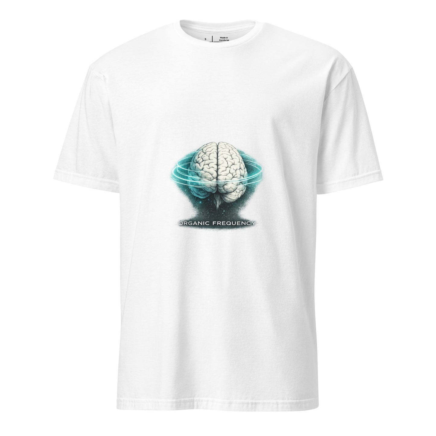 Organic Frequency – Human Signal - Short-Sleeve Unisex T-Shirt - Graphic Tee - White - Front