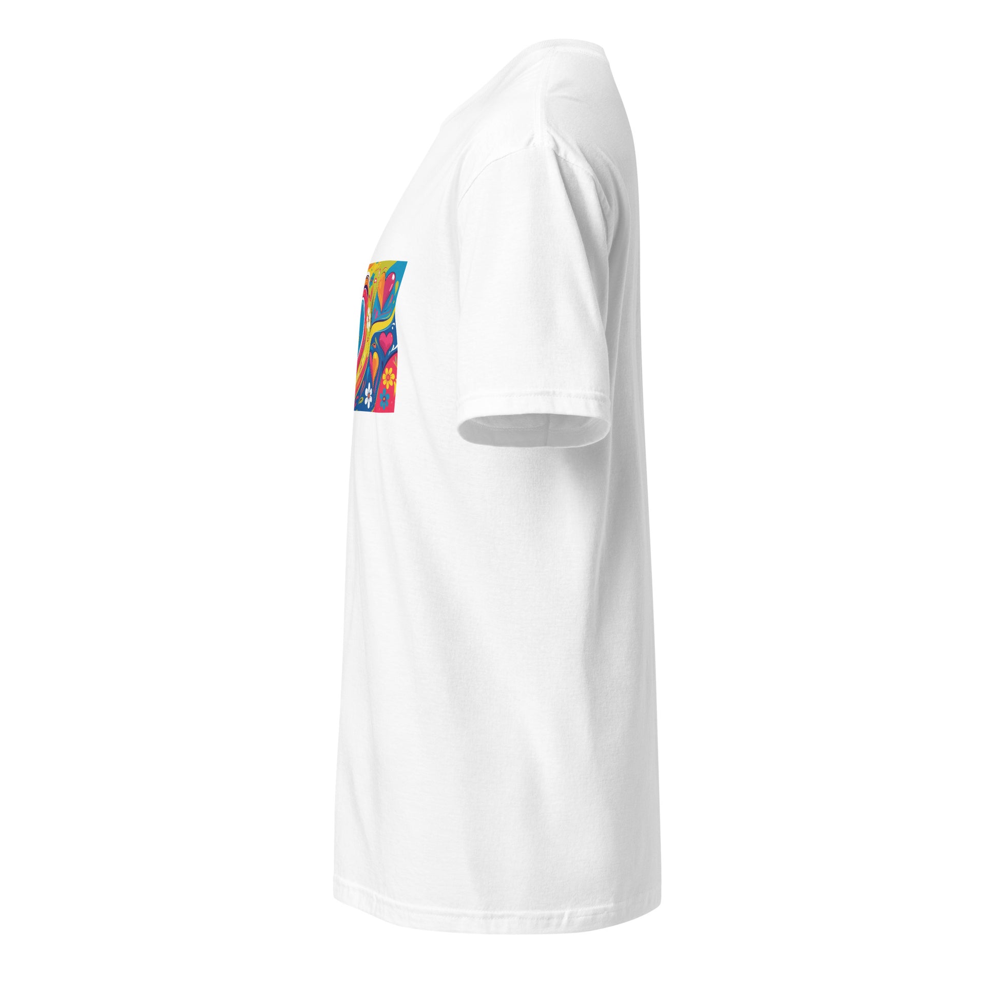 Abstract - Love In Bloom - Short-Sleeve Unisex T-Shirt - Graphic Tee - White - Left side