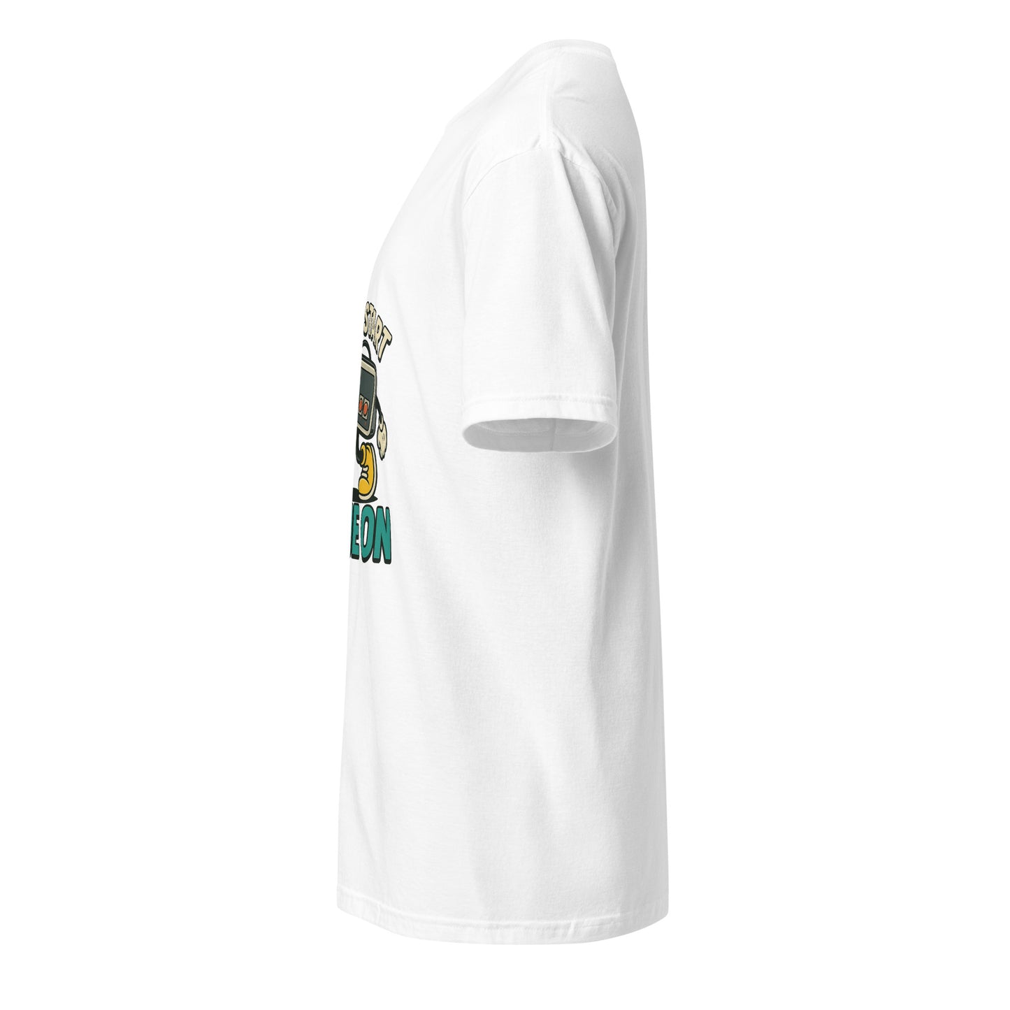 Press Start - Retro Gamer - Short-Sleeve T-Shirt - Graphic Tee - White - Left side