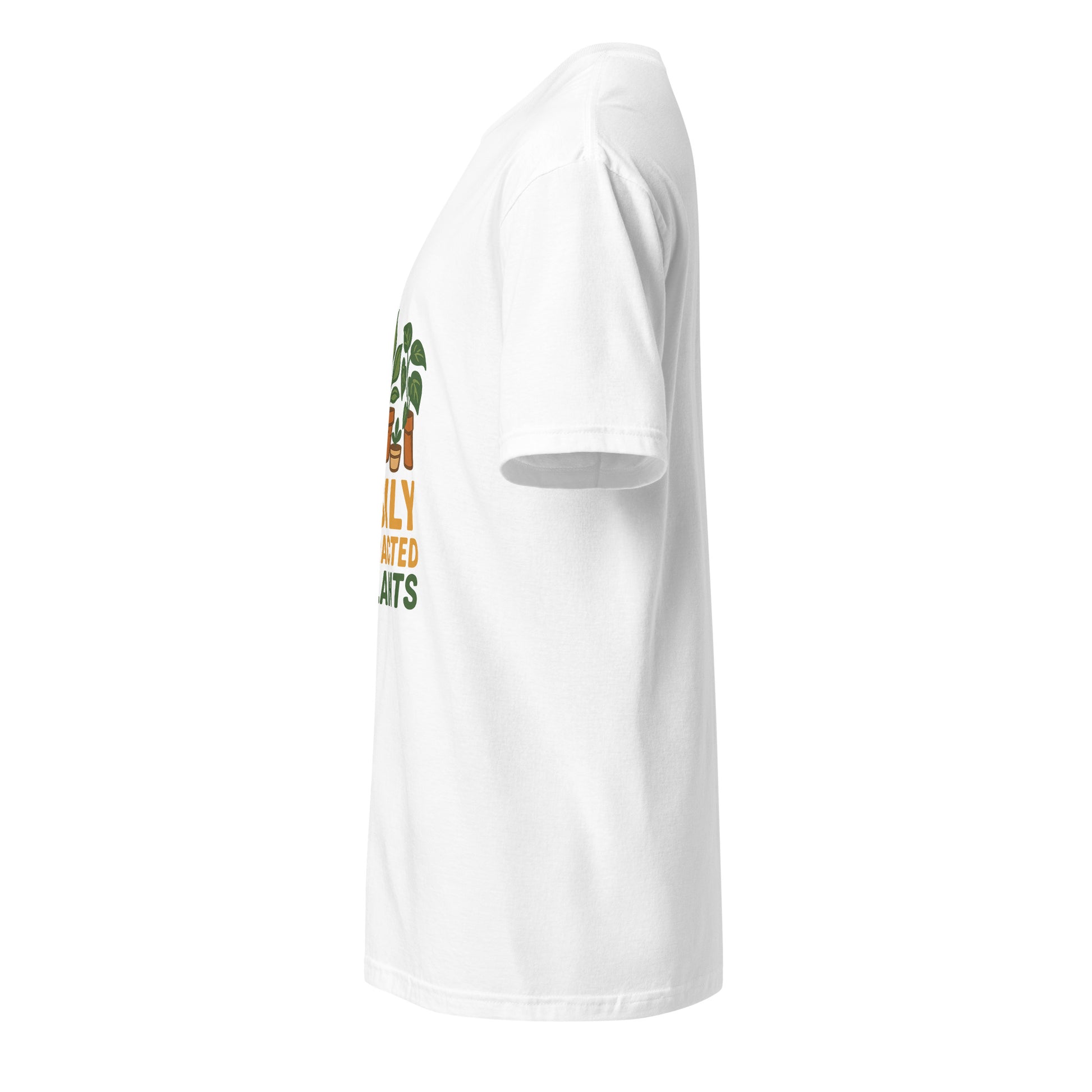 Easily Distracted By Plants - Short-Sleeve Unisex T-Shirt - Graphic Tee - White - Left side