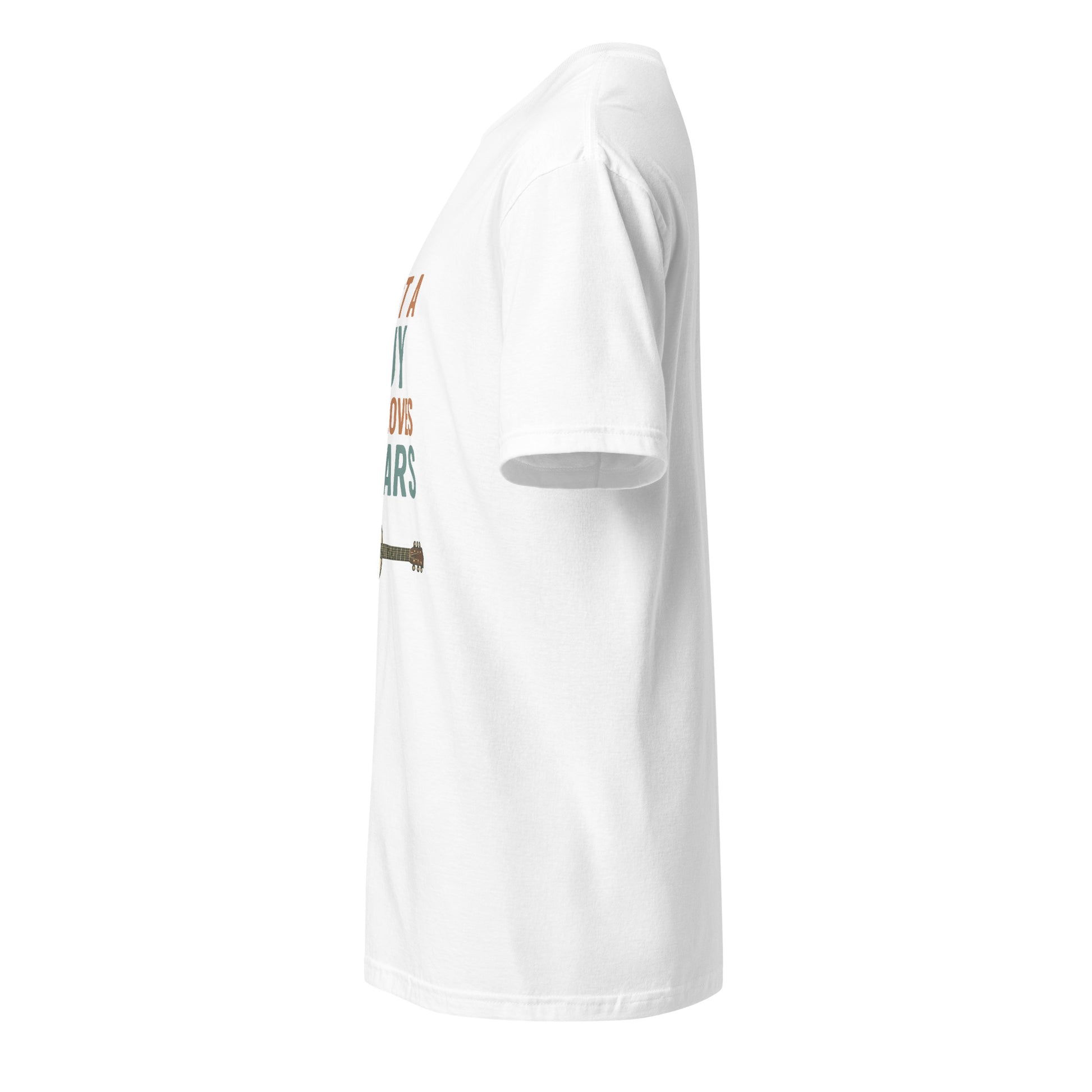 Loves Guitars - Guitarist - Short-Sleeve Unisex T-Shirt - Graphic Tee - White - Left side