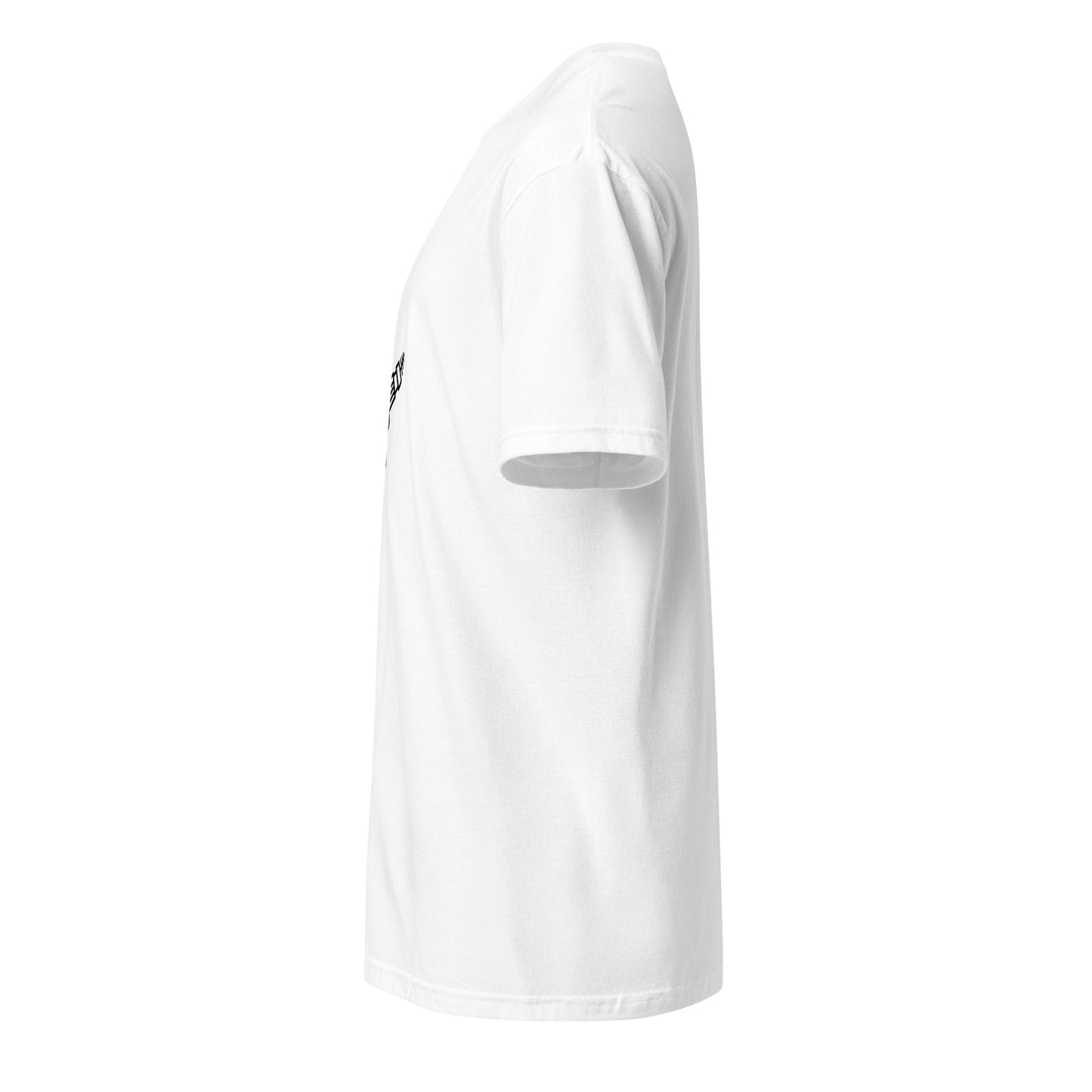 Blasta - Sci-Fi Minimalist Ray Gun - Short-Sleeve Unisex T-Shirt - Graphic Tee - White - Left side