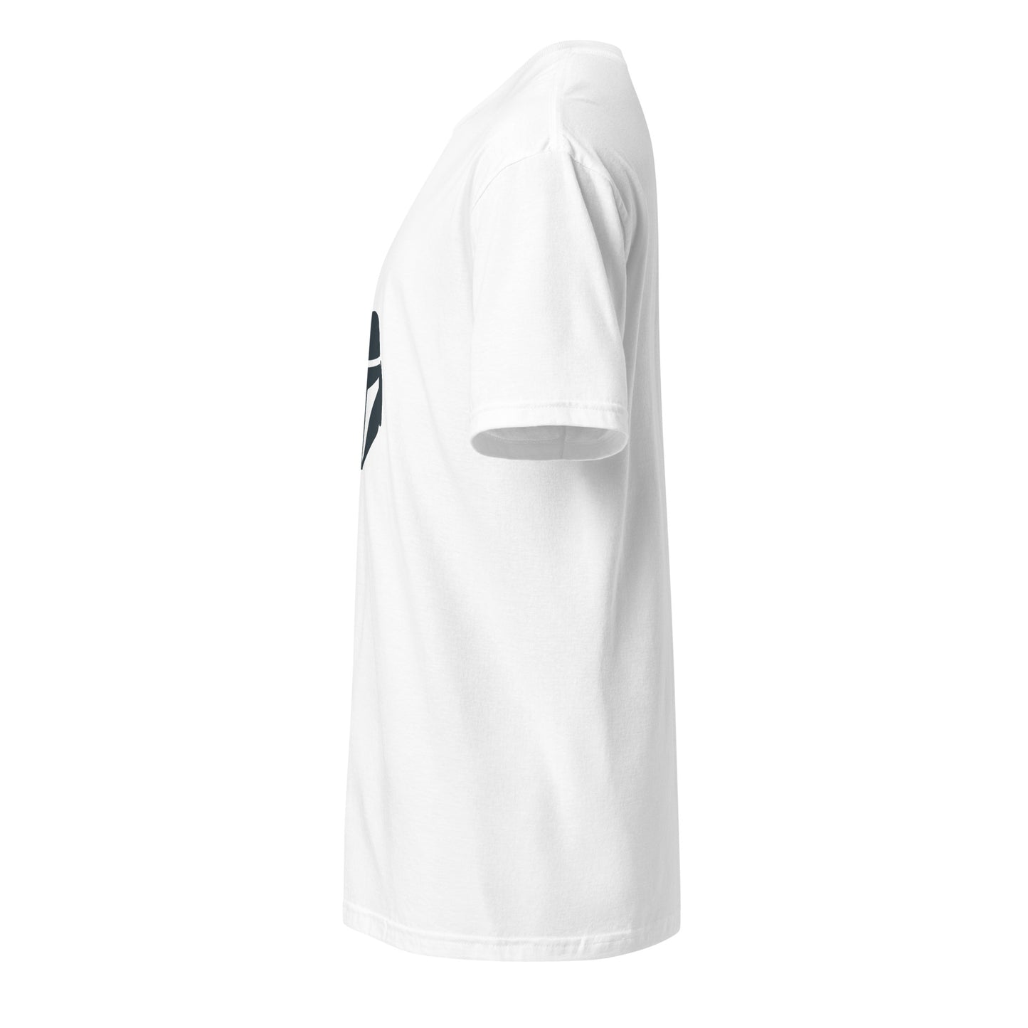 Bounty Hunter - Minimalist Mandalorian Icon - Short-Sleeve Unisex T-Shirt - Graphic Tee - White - Left side