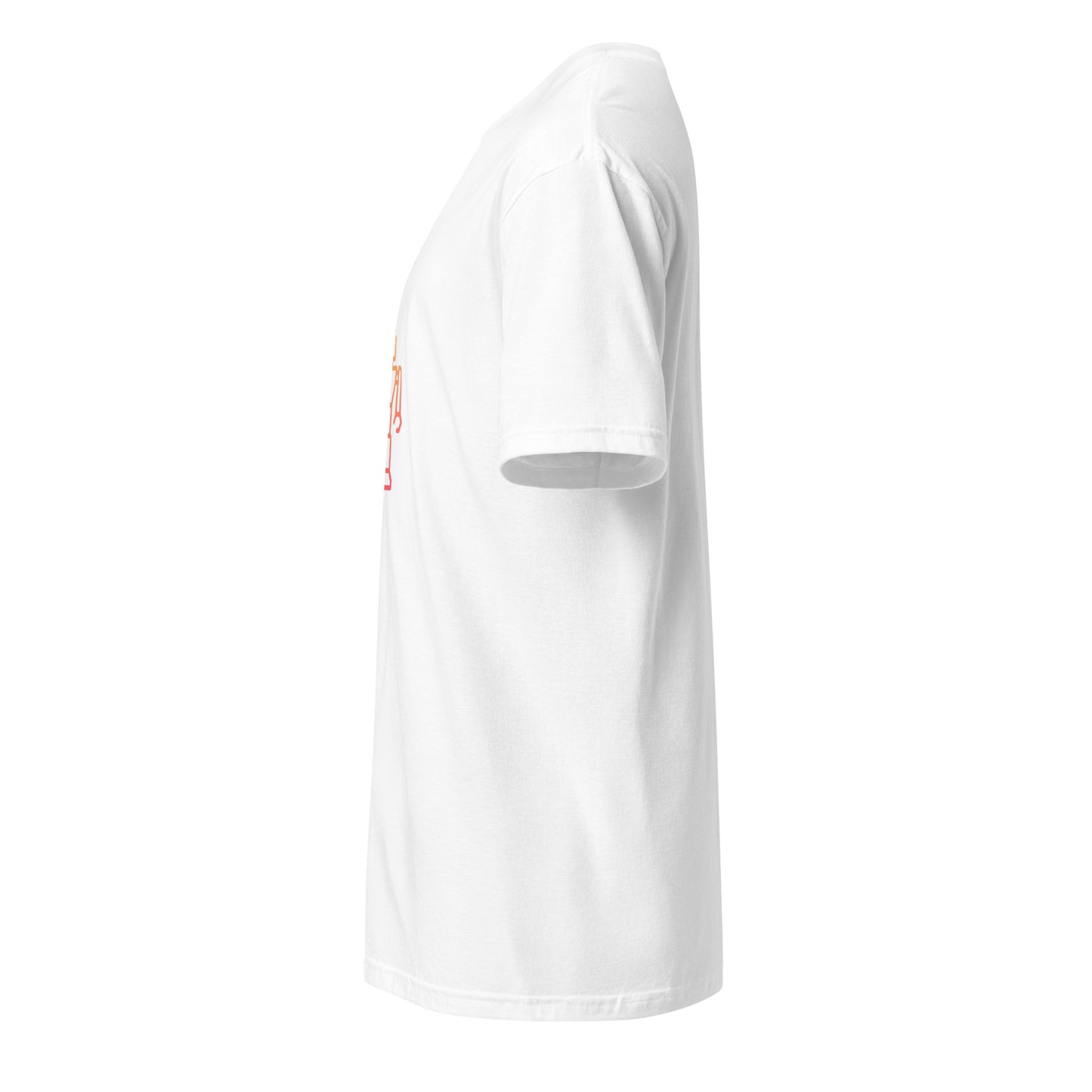 Golden Outline Sentinel - Sci-Fi/Urban - Short-Sleeve Unisex T-Shirt - Graphic Tee - White - Left side