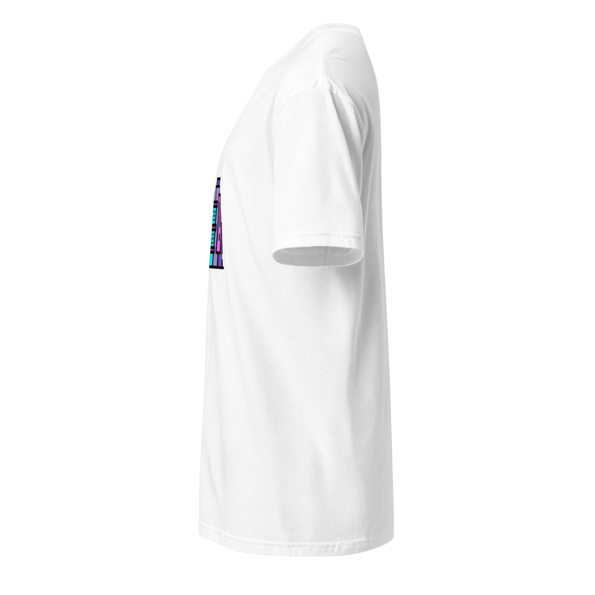 Cyber City - Neon City Dreams - Short-Sleeve Unisex T-Shirt - Graphic Tee - White - Left side