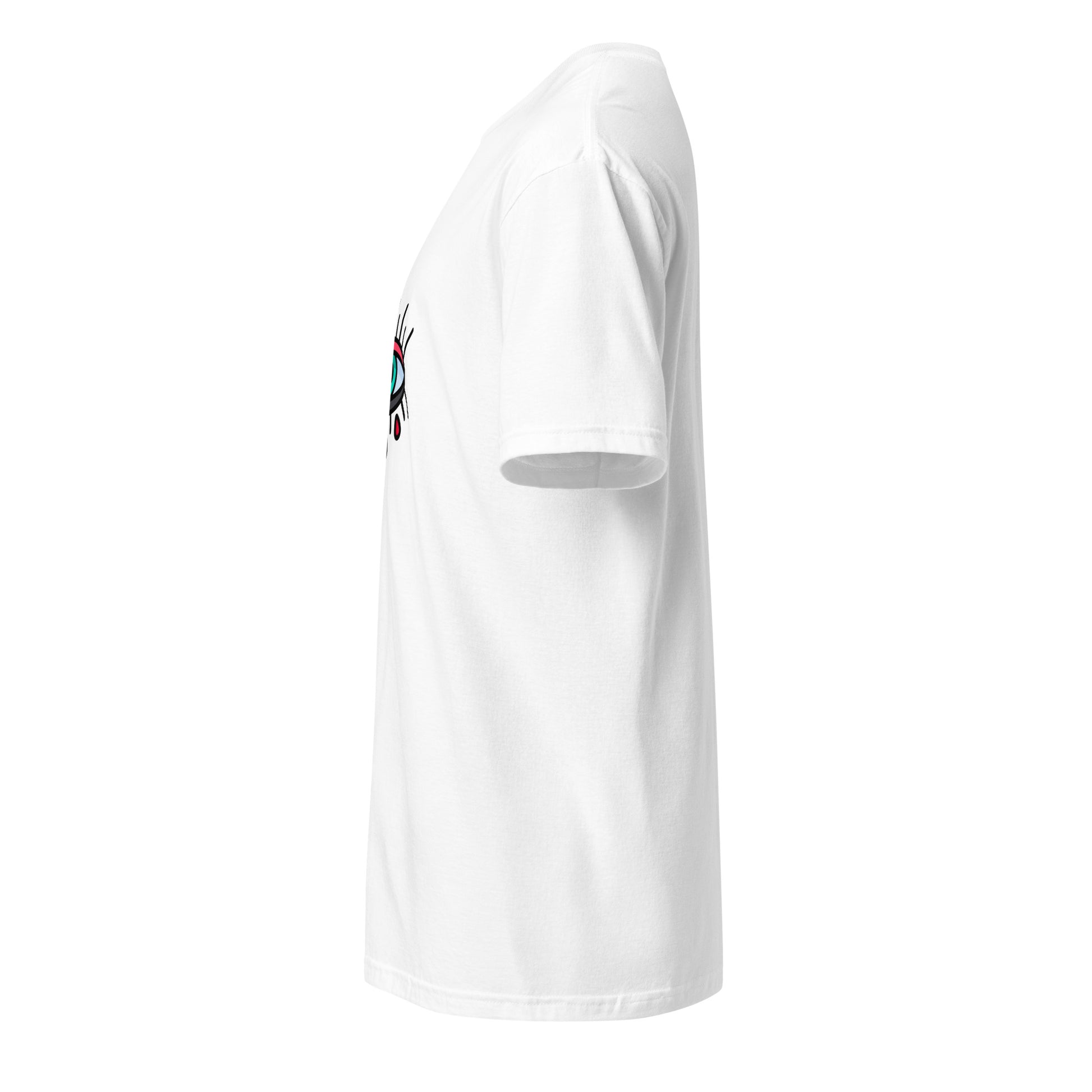 Eye - Minimalist Design - Short-Sleeve Unisex T-Shirt - Graphic Tee - White - Left side