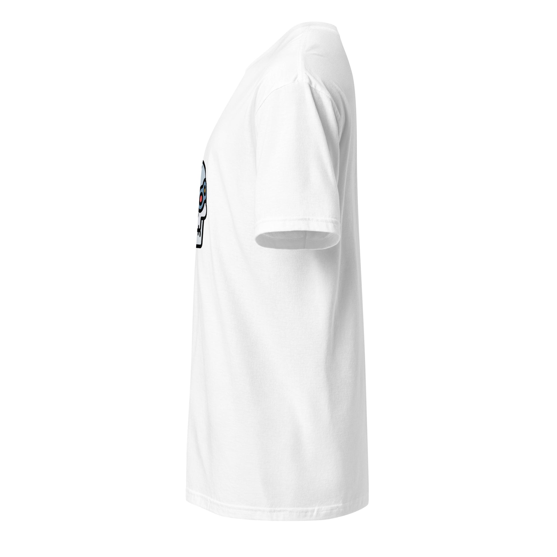 Cyber Robot - Futuristic Cyber Head - Short-Sleeve Unisex T-Shirt - Graphic Tee - White - Left side
