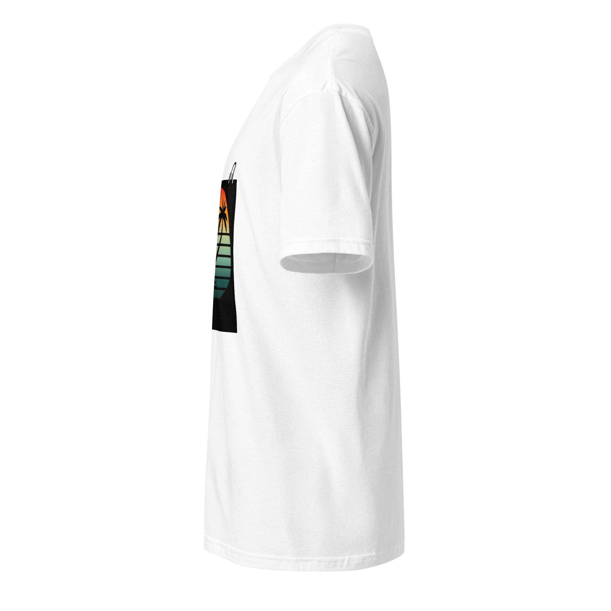 Tropical - Retro Sunset Vibes - Short-Sleeve Unisex T-Shirt - Graphic Tee - White - Left side