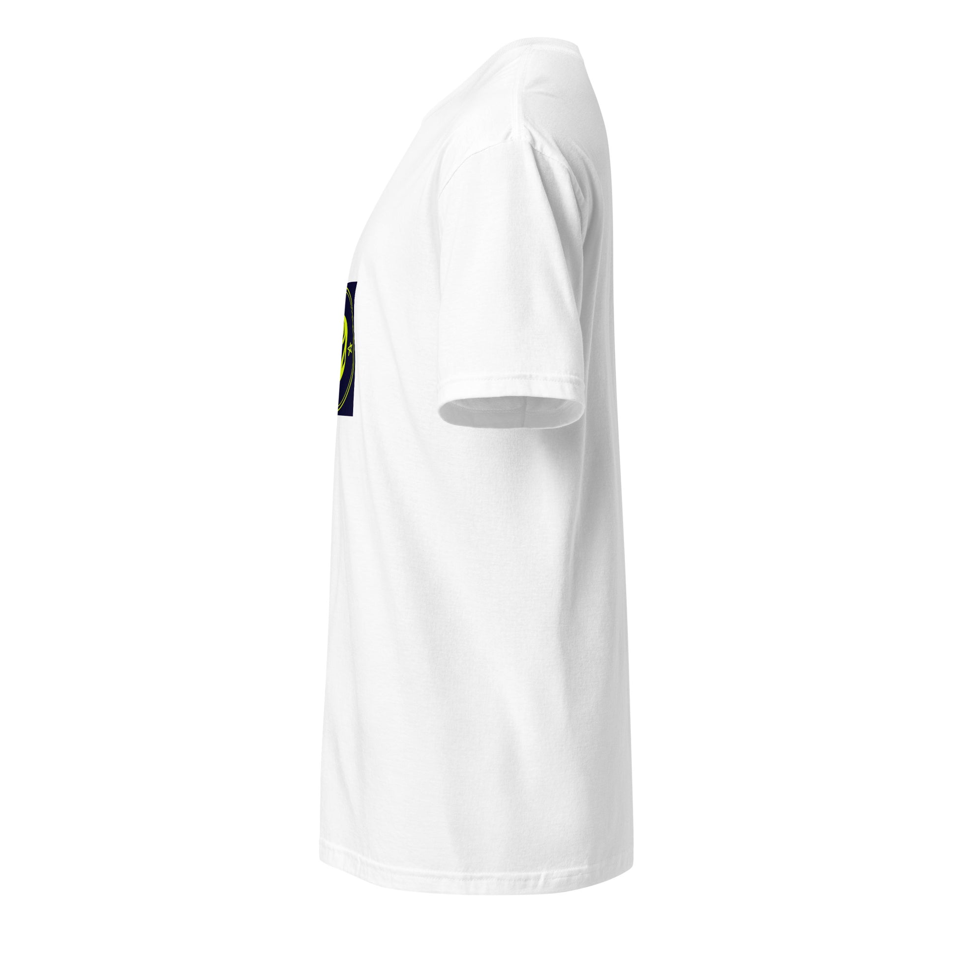 Cosmic logo - Mystical Alien Emblem - Short-Sleeve Unisex T-Shirt - Graphic Tee - White - Left side