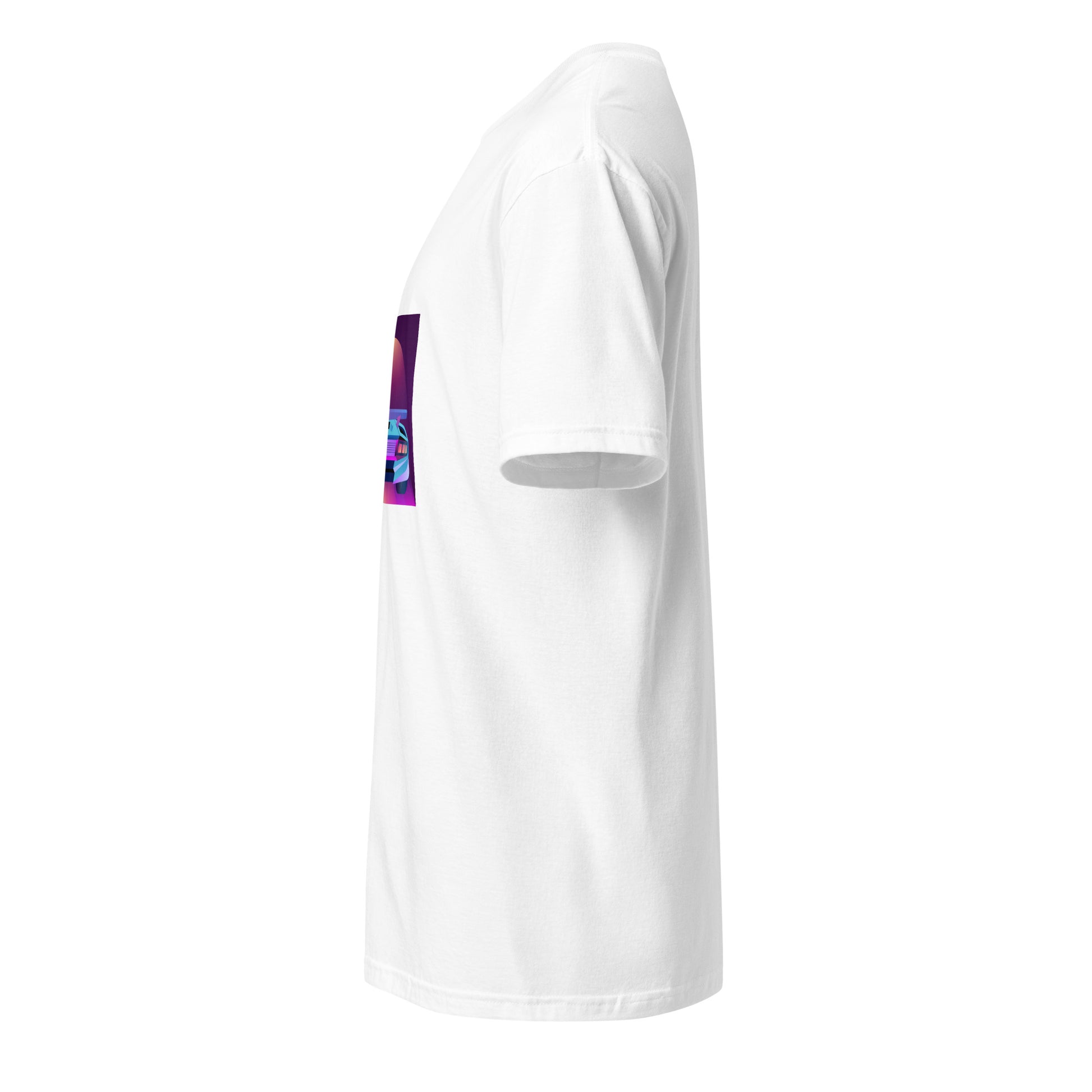 Retro Sunset - Drive The Dream - Short-Sleeve Unisex T-Shirt - Graphic Tee - White - Left side
